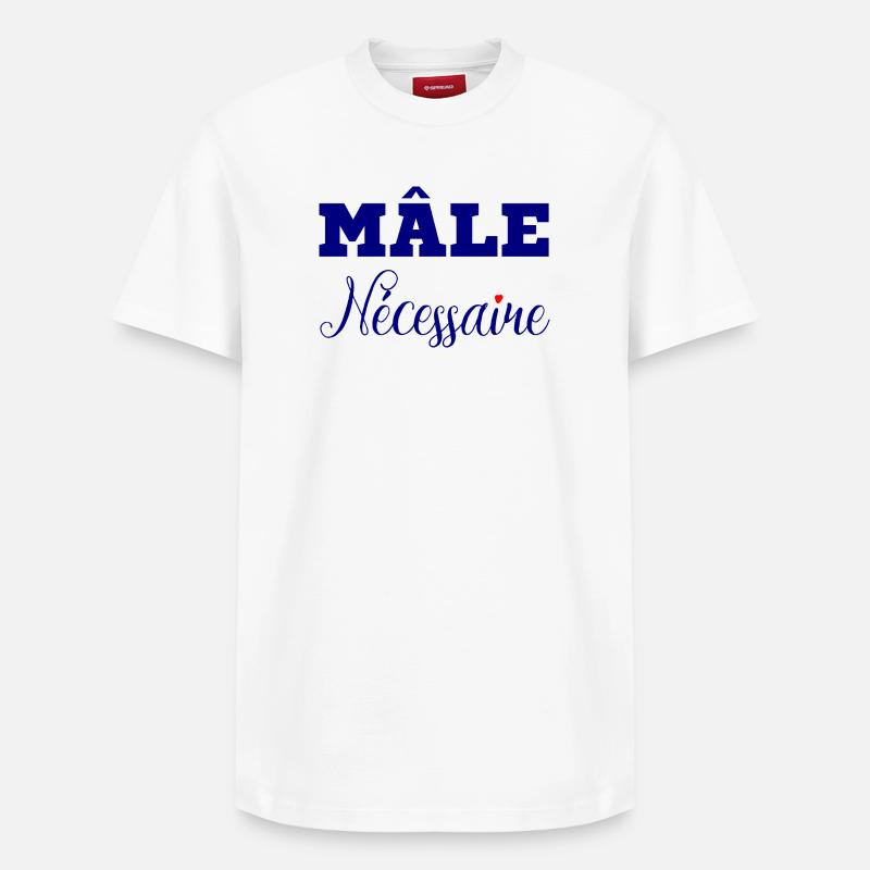 MÂLE NÉCESSAIRE ! - T-shirt unisexe décontracté en coton Supima – de SPREAD - blanc