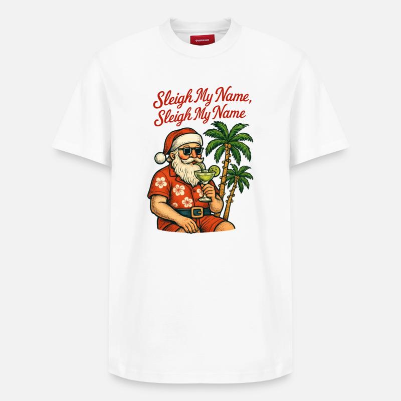 Joyeux Noël - Le Père Noël - T-shirt unisexe décontracté en coton Supima – de SPREAD - blanc
