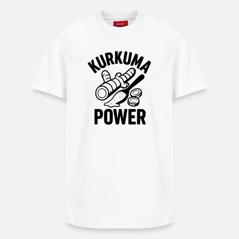 Puissance du curcuma - T-shirt unisexe décontracté en coton Supima – de SPREAD - blanc
