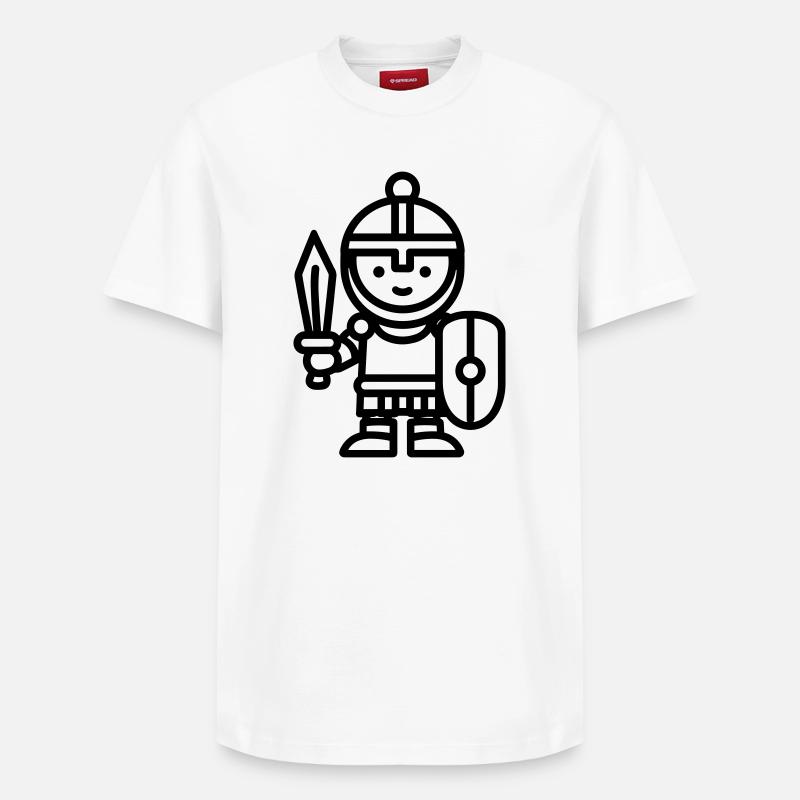 guerrier - T-shirt unisexe décontracté en coton Supima – de SPREAD - blanc