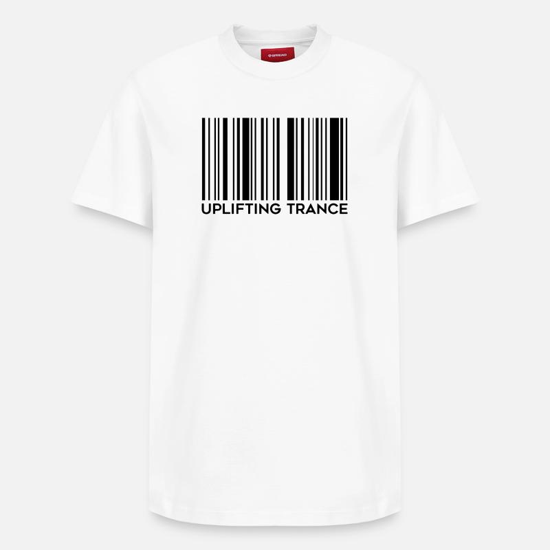 Code-barres Trance édifiant - T-shirt unisexe décontracté en coton Supima – de SPREAD - blanc