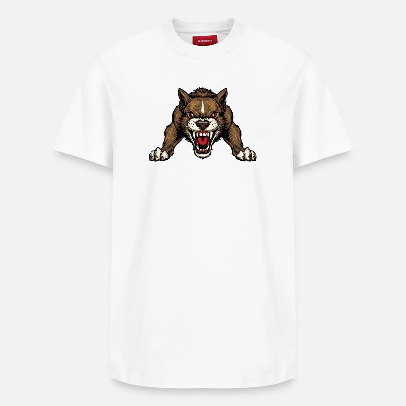 chien - T-shirt unisexe décontracté en coton Supima – de SPREAD - blanc