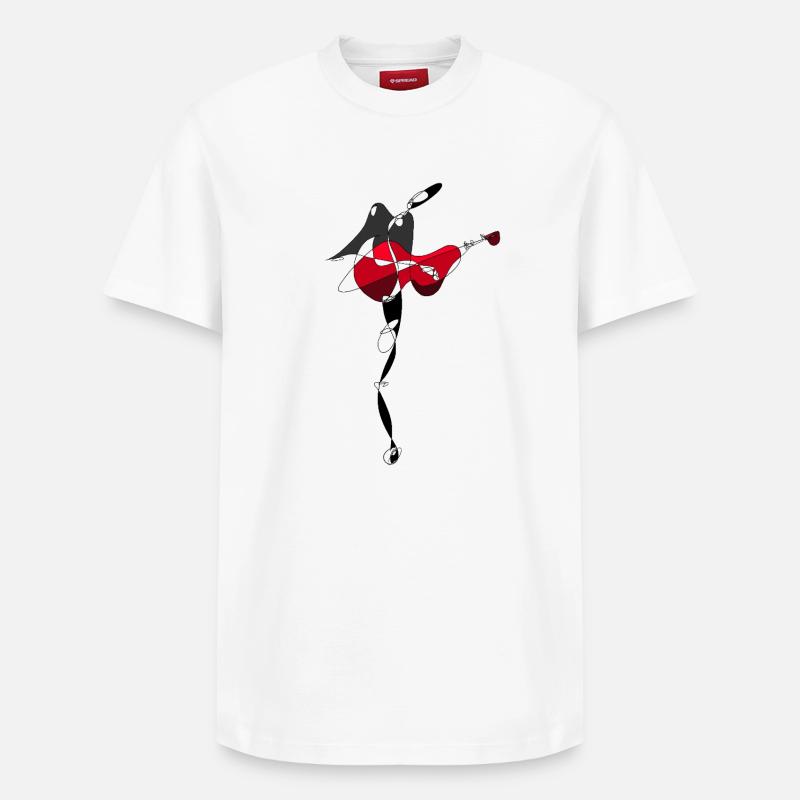 guitariste - T-shirt unisexe décontracté en coton Supima – de SPREAD - blanc