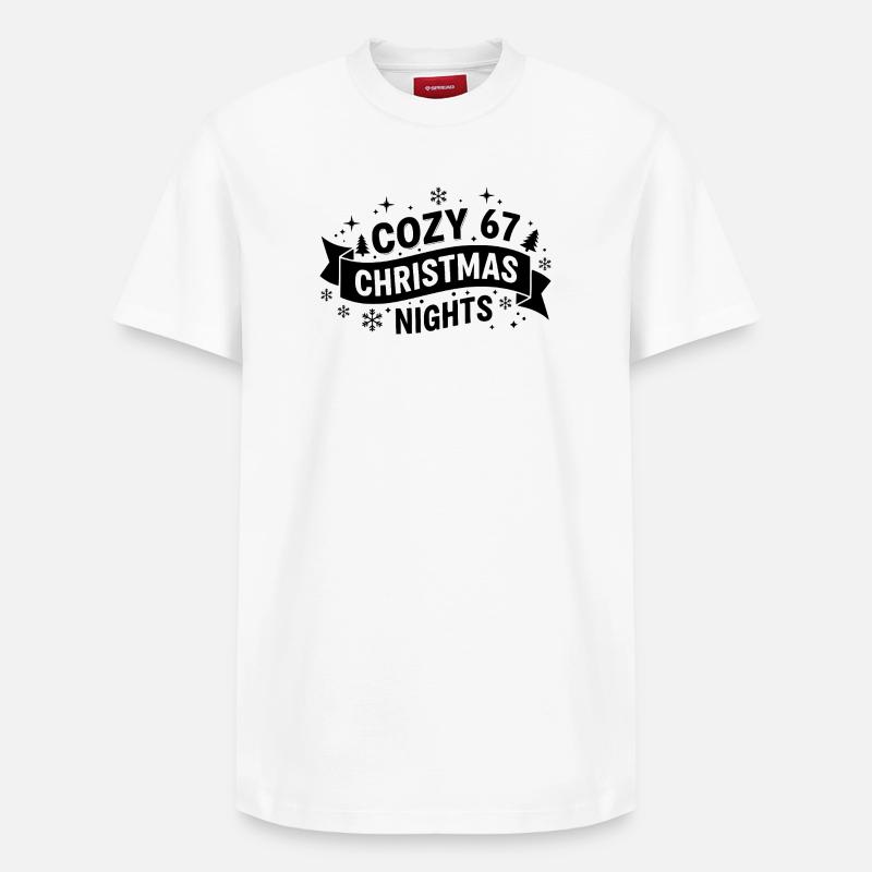 Cosy 67 nuits de Noël - T-shirt unisexe décontracté en coton Supima – de SPREAD - blanc