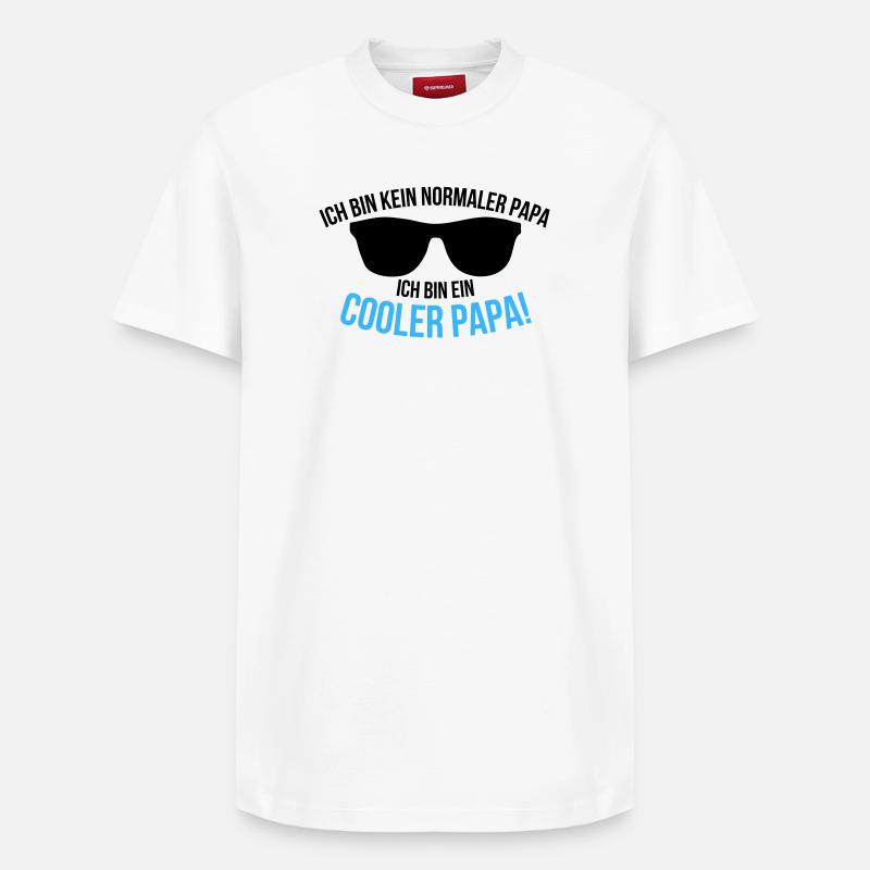 Ich bin ein cooler Papa Spruch - Relaxed Unisex Supima Cotton T-Shirt – von SPREAD - Weiß
