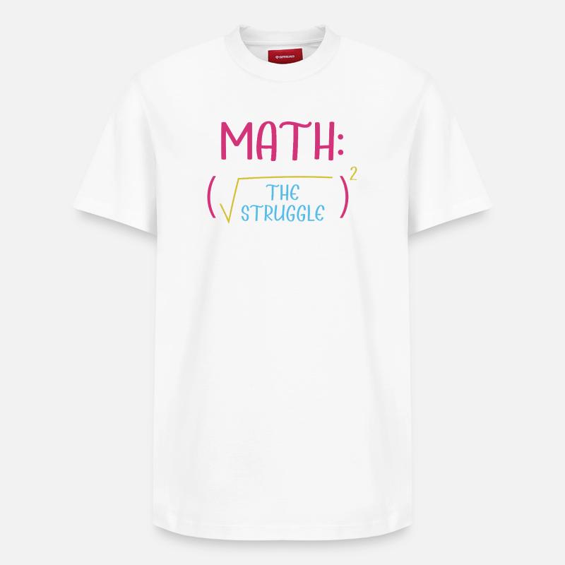 Math Math Math Teacher Mathematician - Relaxed Unisex Supima Cotton T-Shirt – by SPREAD - white