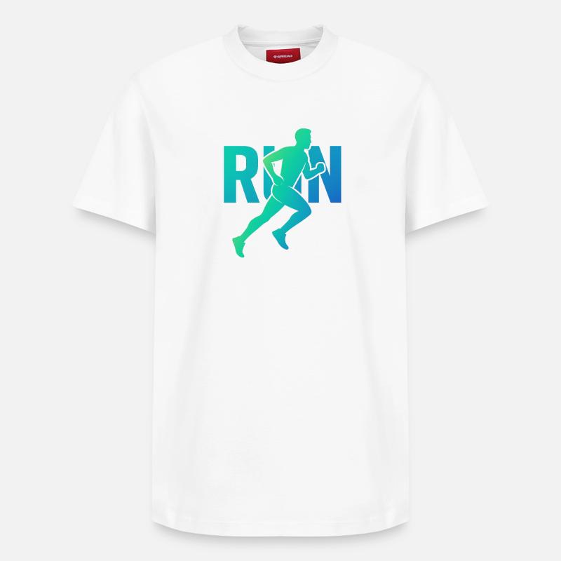 Running dynamique - T-shirt unisexe décontracté en coton Supima – de SPREAD - blanc