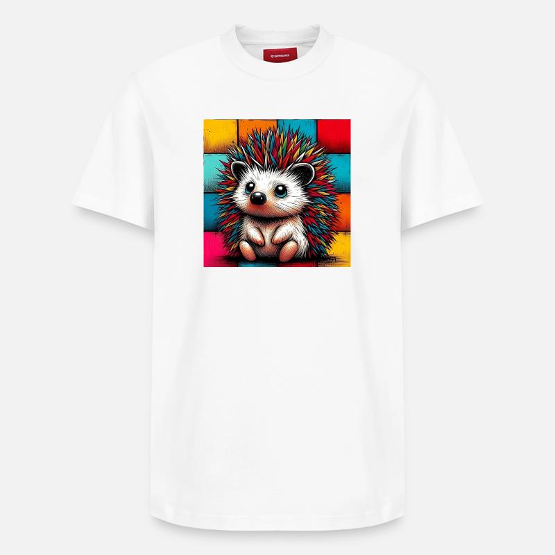 hérisson - T-shirt unisexe décontracté en coton Supima – de SPREAD - blanc
