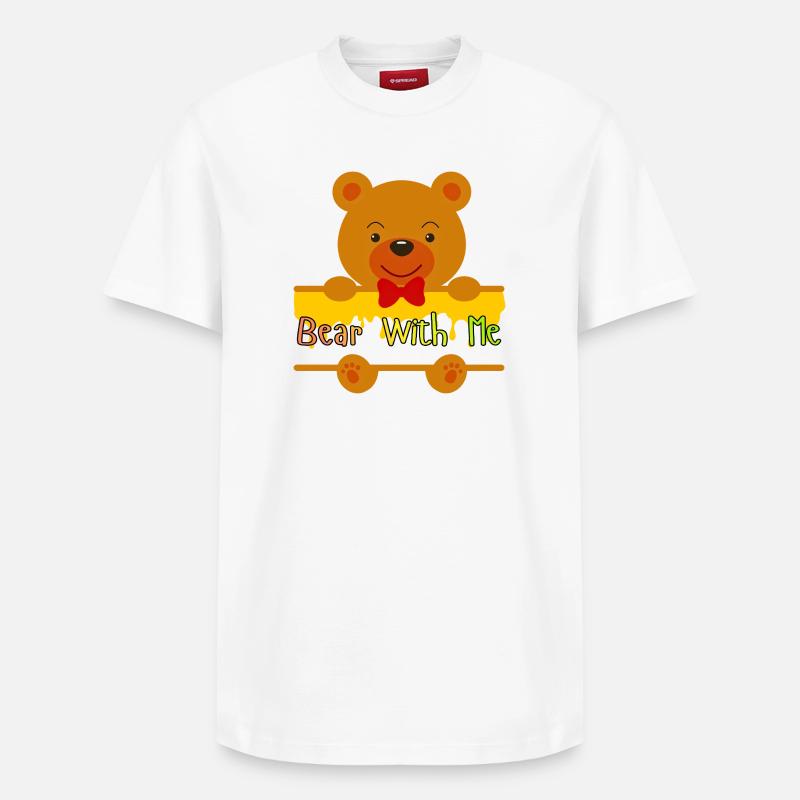 Bär mit mir süßes Teddy-Design - Relaxed Unisex Supima Cotton T-Shirt – von SPREAD - Weiß