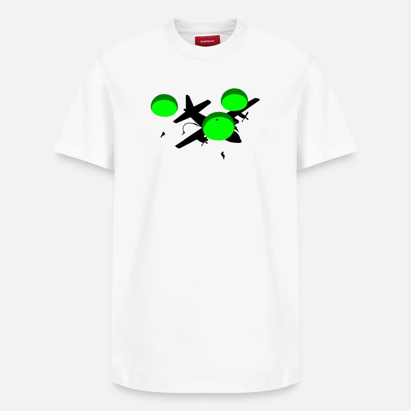 parachutiste - T-shirt unisexe décontracté en coton Supima – de SPREAD - blanc