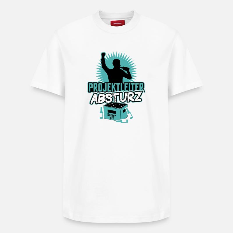 Crash du chef de projet - T-shirt unisexe décontracté en coton Supima – de SPREAD - blanc