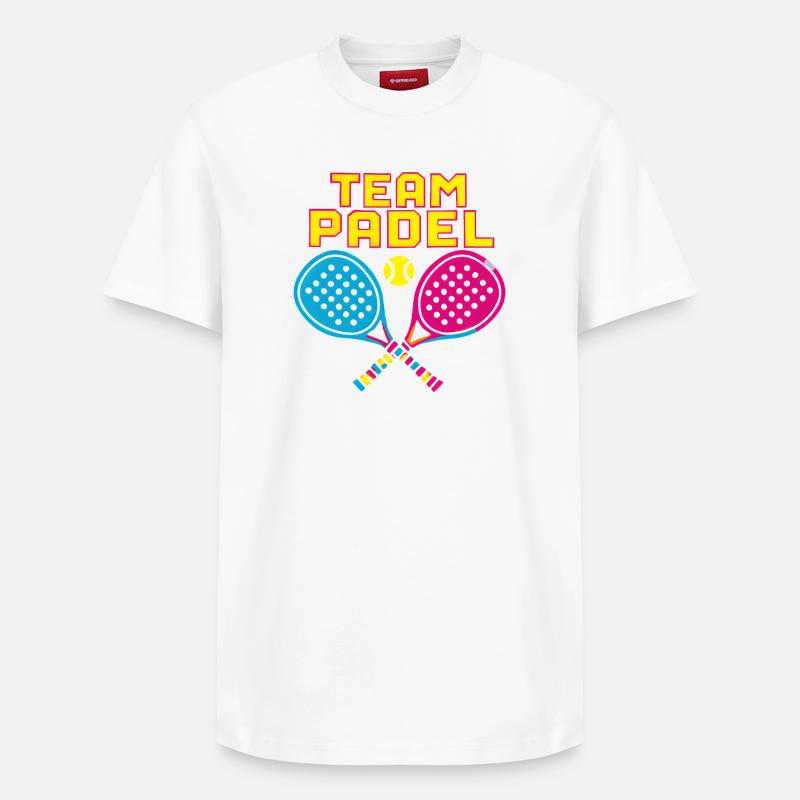 Neon Paddle Team - Relaxed Unisex Supima Cotton T-Shirt – von SPREAD - Weiß