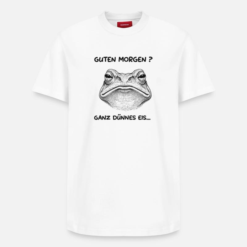 Dünnes Eis - Relaxed Unisex Supima Cotton T-Shirt – von SPREAD - Weiß