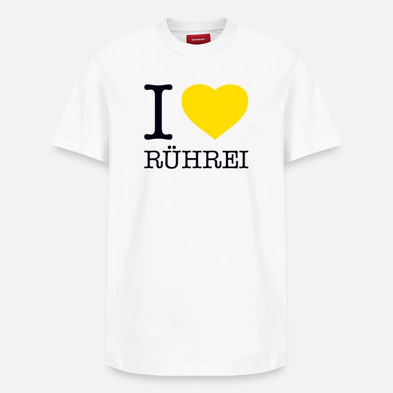 I love scrambled eggs - Relaxed Unisex Supima Cotton T-Shirt – by SPREAD - white