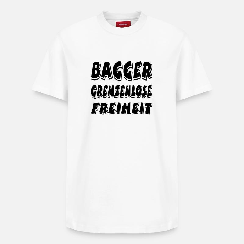 Excavatrice - T-shirt unisexe décontracté en coton Supima – de SPREAD - blanc