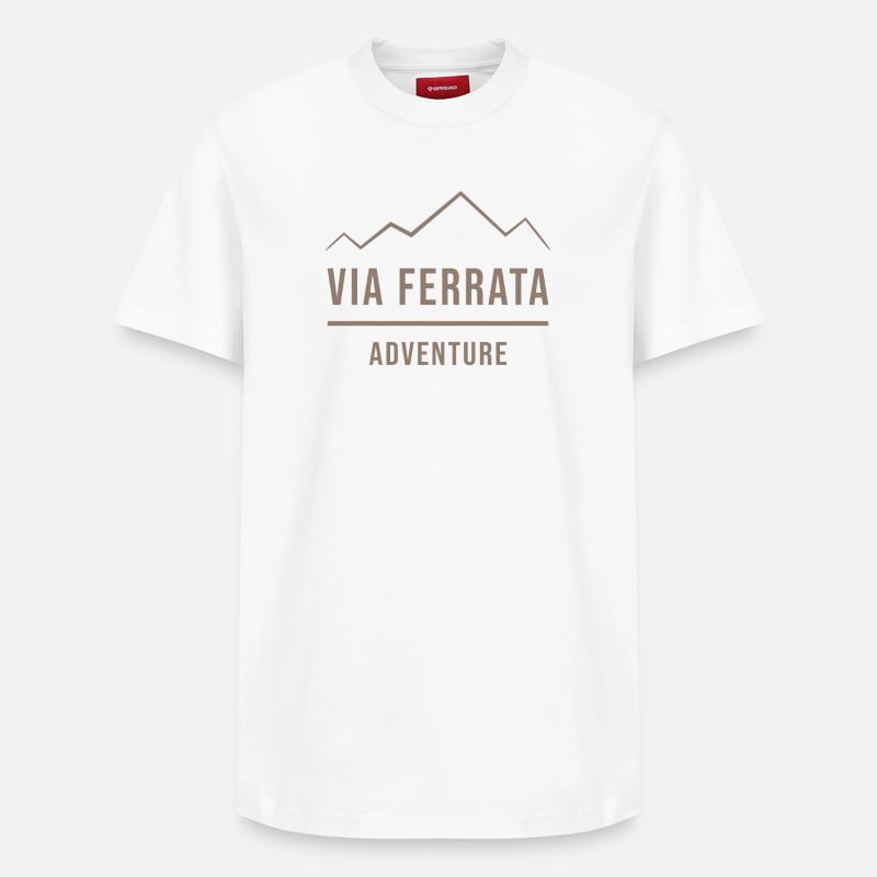 Aventure Via Ferrata - T-shirt unisexe décontracté en coton Supima – de SPREAD - blanc