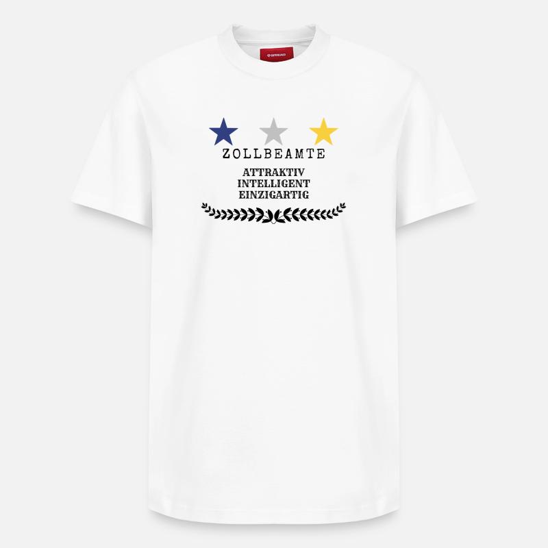 Douanier - T-shirt unisexe décontracté en coton Supima – de SPREAD - blanc