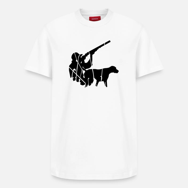 Jäger - Relaxed Unisex Supima Cotton T-Shirt – von SPREAD - Weiß