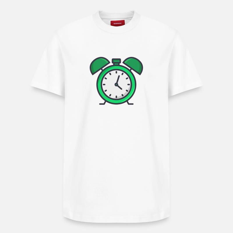 Wecker - Relaxed Unisex Supima Cotton T-Shirt – von SPREAD - Weiß
