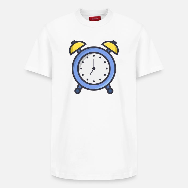 Réveille-matin - T-shirt unisexe décontracté en coton Supima – de SPREAD - blanc