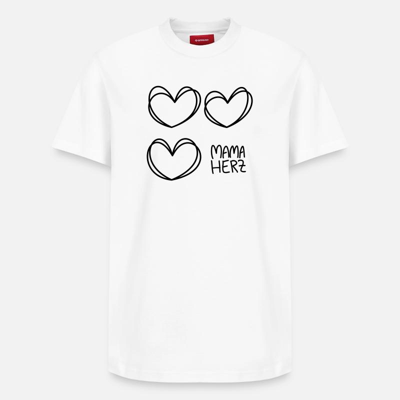 Mama Herz - Relaxed Unisex Supima Cotton T-Shirt – von SPREAD - Weiß