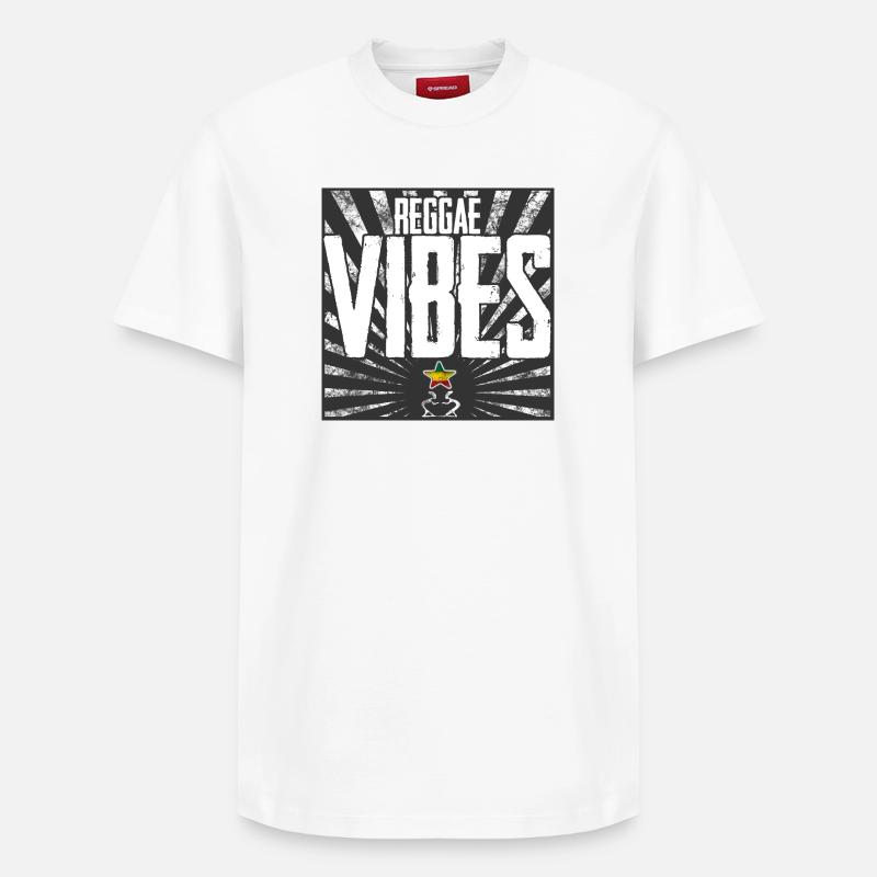 Conception Reggae Vibes - T-shirt unisexe décontracté en coton Supima – de SPREAD - blanc