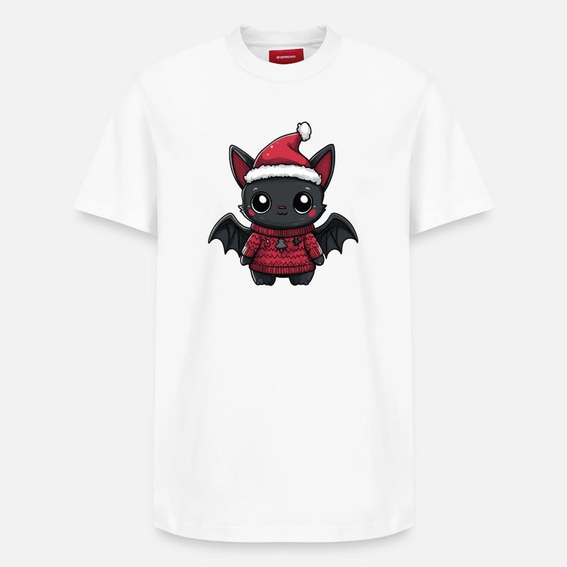 Noël de chauve-souris - T-shirt unisexe décontracté en coton Supima – de SPREAD - blanc