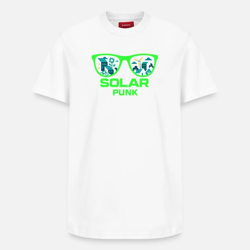 Solarpunk Vision - Relaxed Unisex Supima Cotton T-Shirt – von SPREAD - Weiß