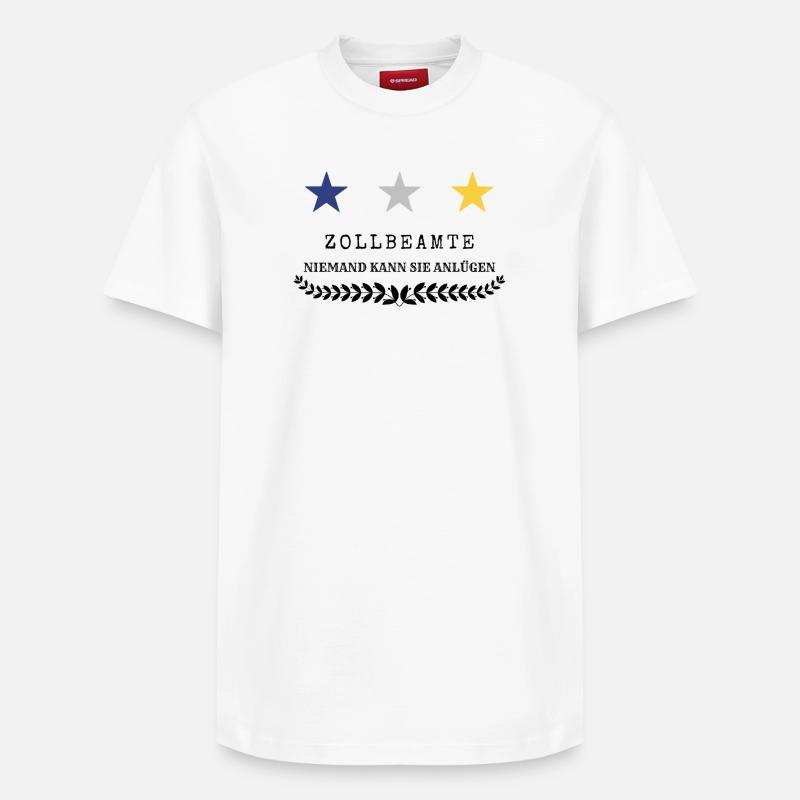 Douanier - T-shirt unisexe décontracté en coton Supima – de SPREAD - blanc