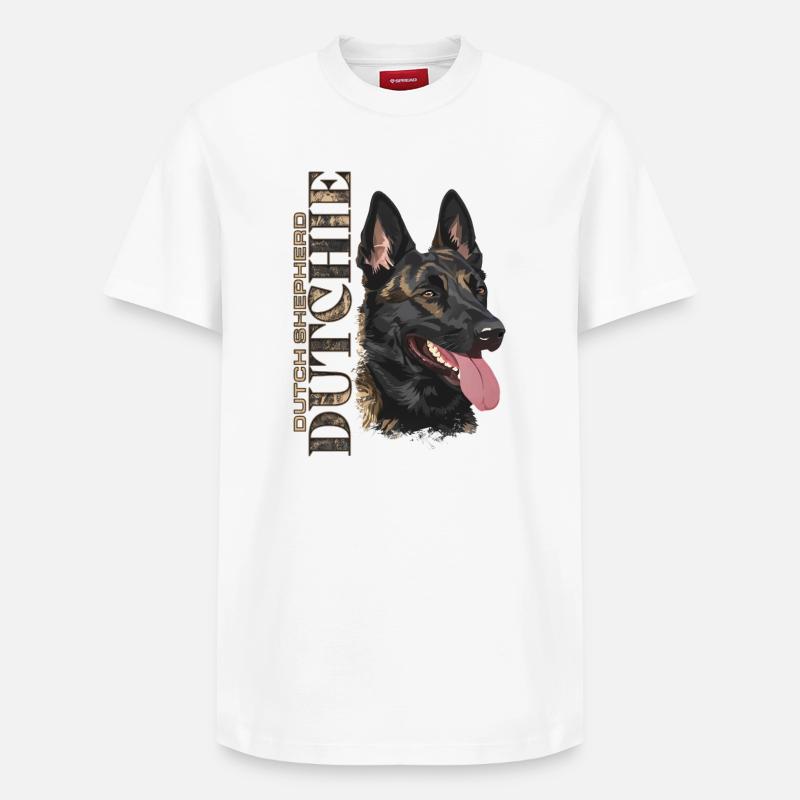 Dutchie - Holländischer Schäferhund - Relaxed Unisex Supima Cotton T-Shirt – von SPREAD - Weiß