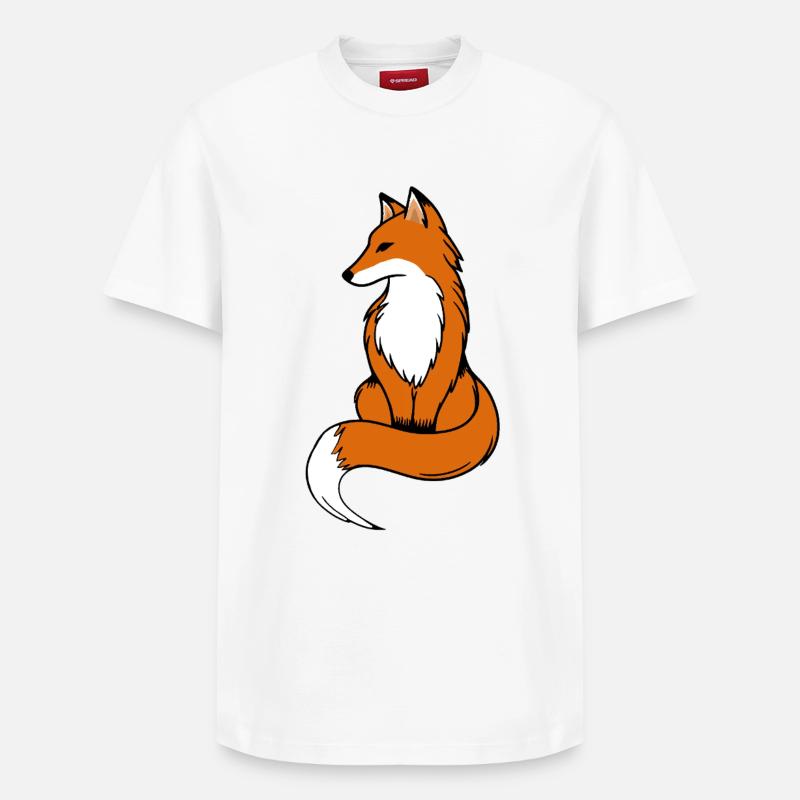 Fuchs - Relaxed Unisex Supima Cotton T-Shirt – von SPREAD - Weiß