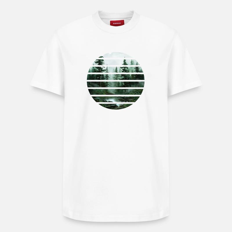 Forêt - T-shirt unisexe décontracté en coton Supima – de SPREAD - blanc