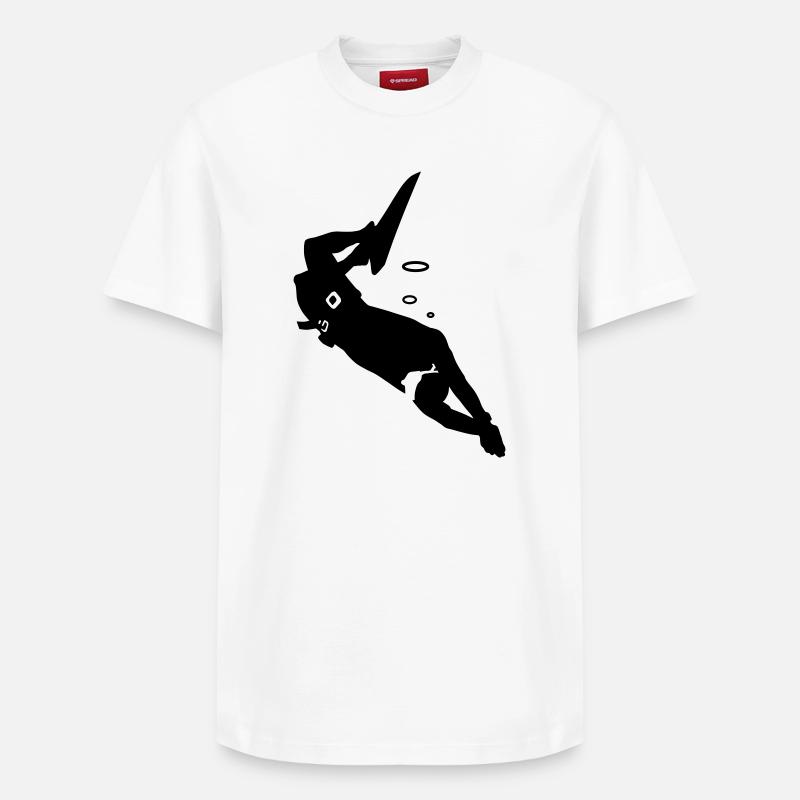 Plongeur - T-shirt unisexe décontracté en coton Supima – de SPREAD - blanc