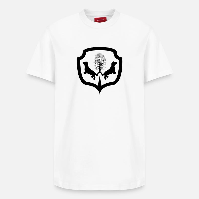 Teckel - T-shirt unisexe décontracté en coton Supima – de SPREAD - blanc