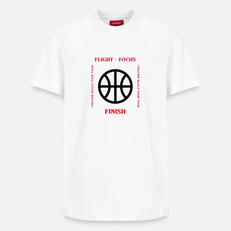 Vol, Concentration, Finition Design - T-shirt unisexe décontracté en coton Supima – de SPREAD - blanc