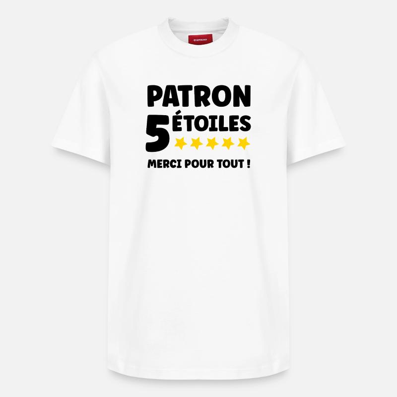 patron - T-shirt unisexe décontracté en coton Supima – de SPREAD - blanc