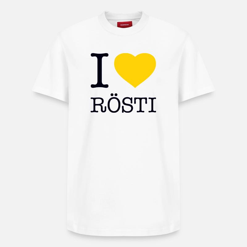 J’adore Rösti - T-shirt unisexe décontracté en coton Supima – de SPREAD - blanc