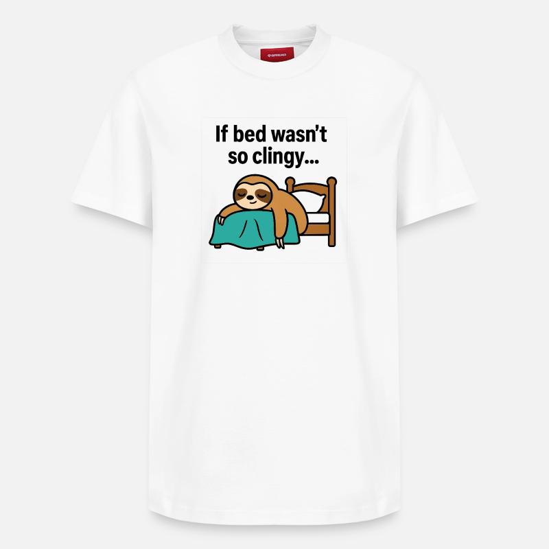 Paresseux du lit collant - T-shirt unisexe décontracté en coton Supima – de SPREAD - blanc