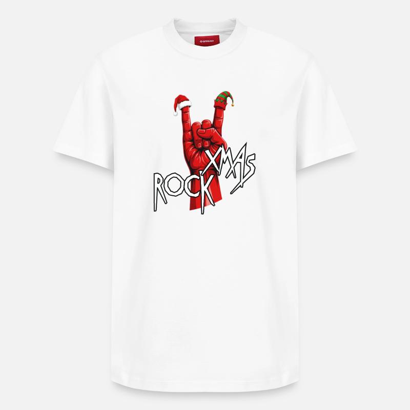 Roche de Noël Main - T-shirt unisexe décontracté en coton Supima – de SPREAD - blanc
