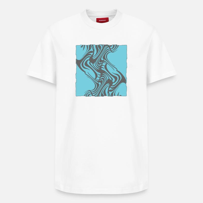 Zebra Pattern Cyan - Relaxed Unisex Supima Cotton T-Shirt – by SPREAD - white