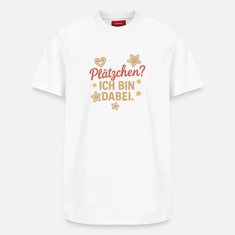 Plätzchen? Ich bin dabei. - Relaxed Unisex Supima Cotton T-Shirt – von SPREAD - Weiß
