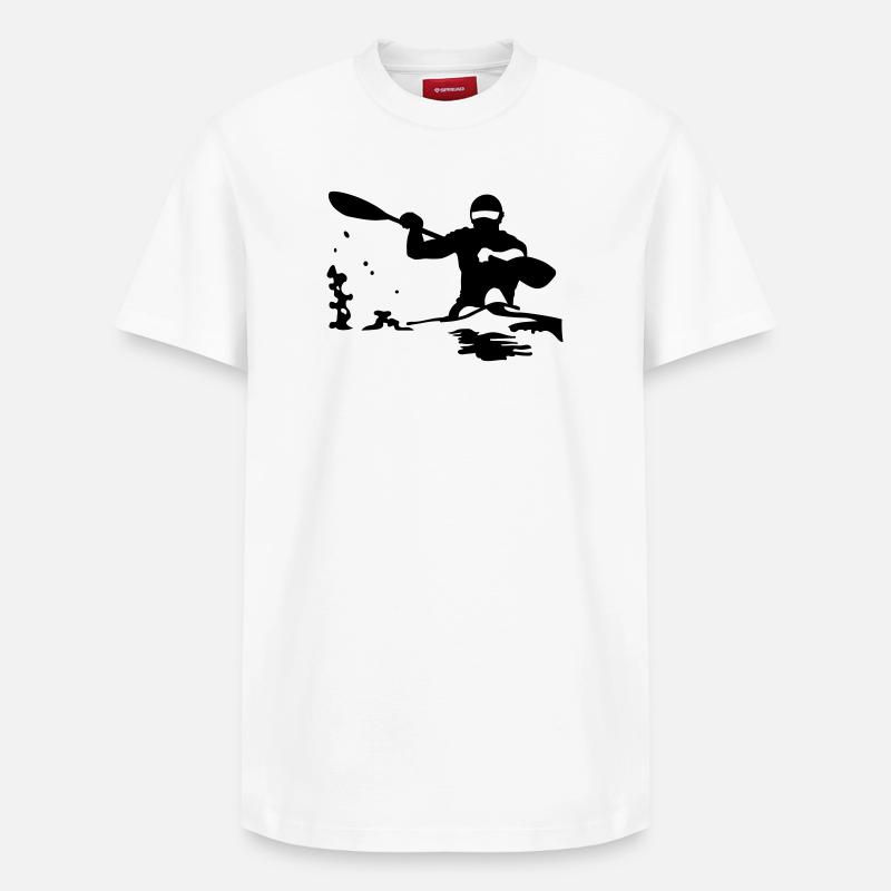 Kayak - T-shirt unisexe décontracté en coton Supima – de SPREAD - blanc