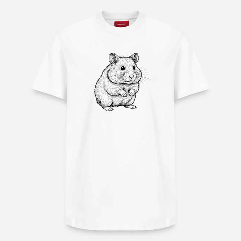 Hamster - T-shirt unisexe décontracté en coton Supima – de SPREAD - blanc