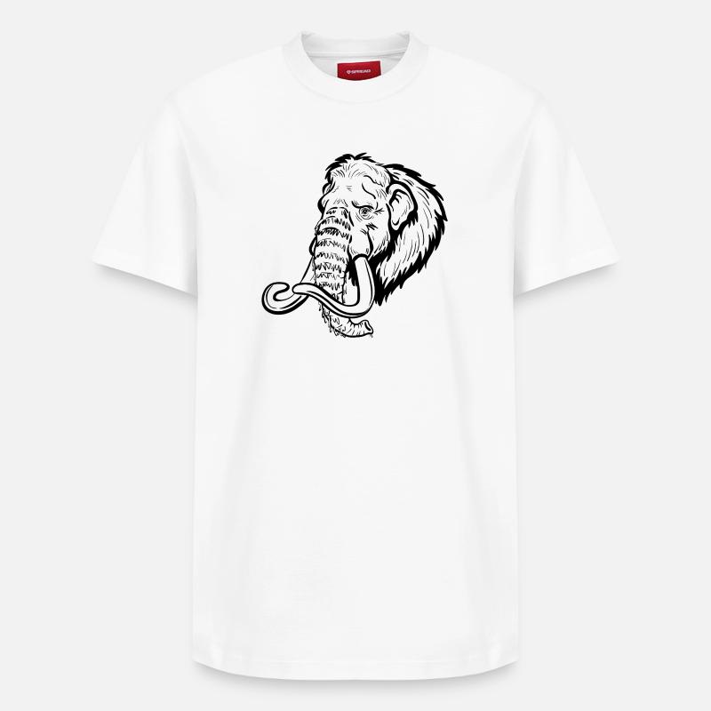 Mammouth - T-shirt unisexe décontracté en coton Supima – de SPREAD - blanc
