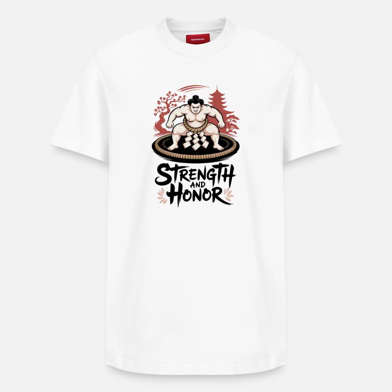 Sumo-Ring-Wächter - Relaxed Unisex Supima Cotton T-Shirt – von SPREAD - Weiß