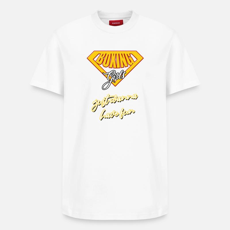 Boxeuse Fille - T-shirt unisexe décontracté en coton Supima – de SPREAD - blanc