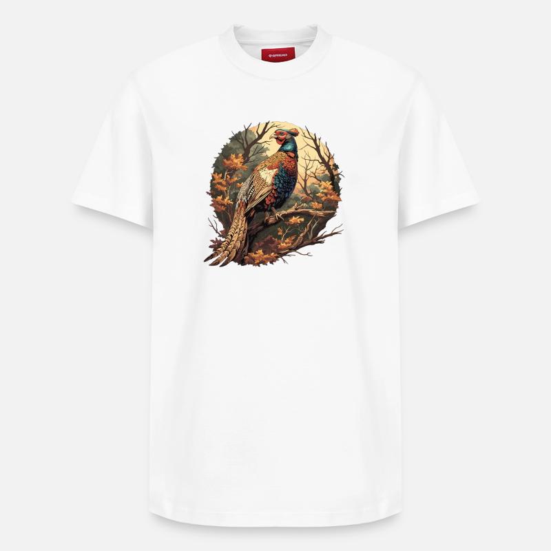 Faisans Faisan - T-shirt unisexe décontracté en coton Supima – de SPREAD - blanc