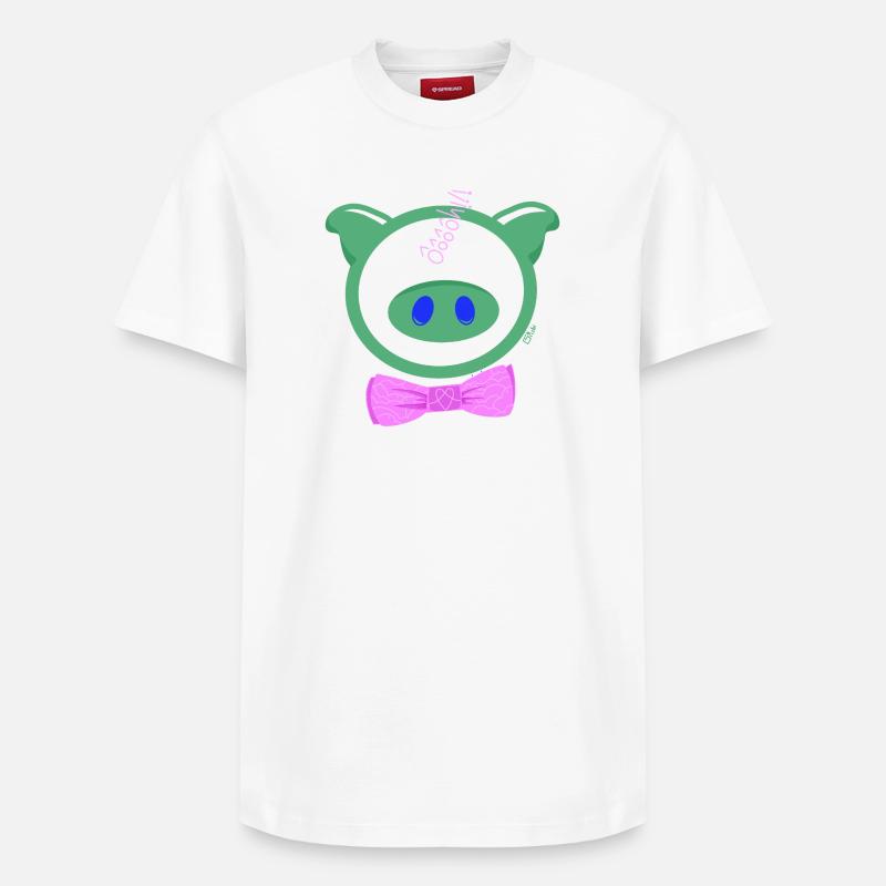HoOoOh! Le Cochon Chic - T-shirt unisexe décontracté en coton Supima – de SPREAD - blanc
