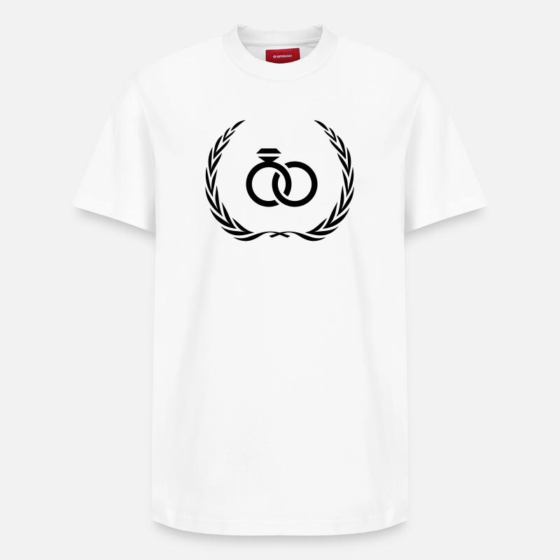 Wedding Ring Ring - Relaxed Unisex Supima Cotton T-Shirt – by SPREAD - white