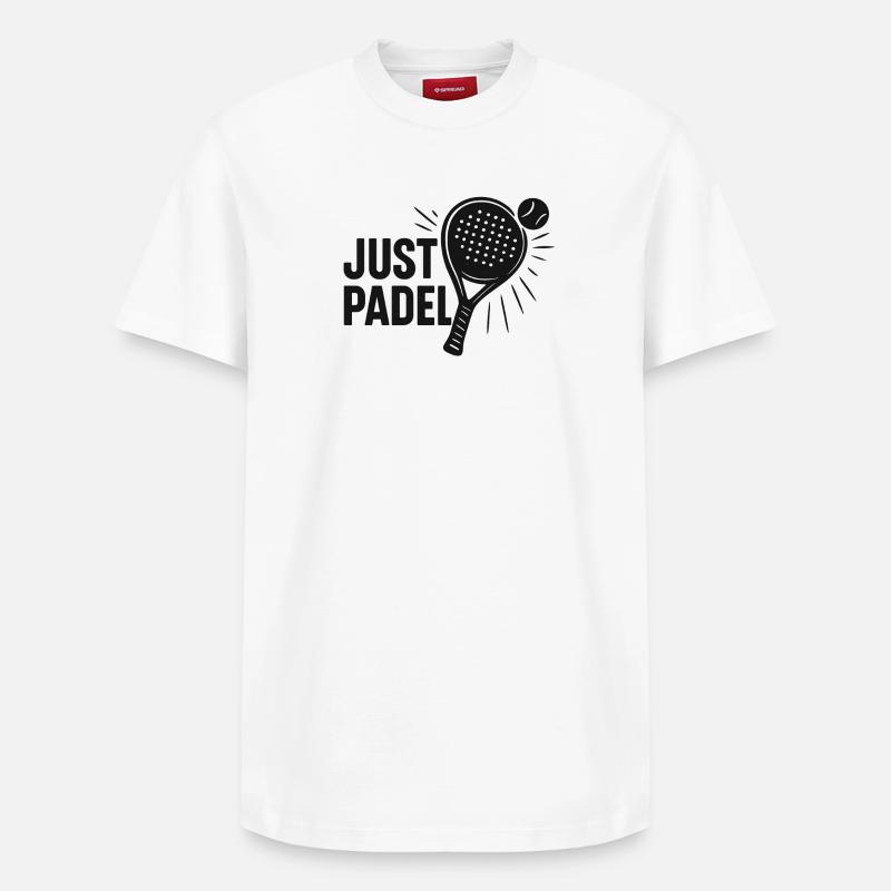 Juste des silhouettes de logo Padel - T-shirt unisexe décontracté en coton Supima – de SPREAD - blanc